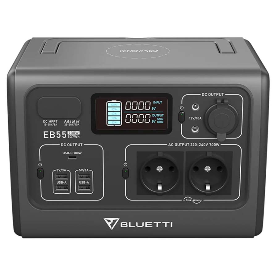 Bluetti-EB55-Generador-Solar-Frontal Bluetti EB55 Generador Solar Frontal