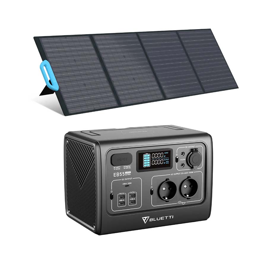 Pack Bluetti EB55 + Panel Solar P200W